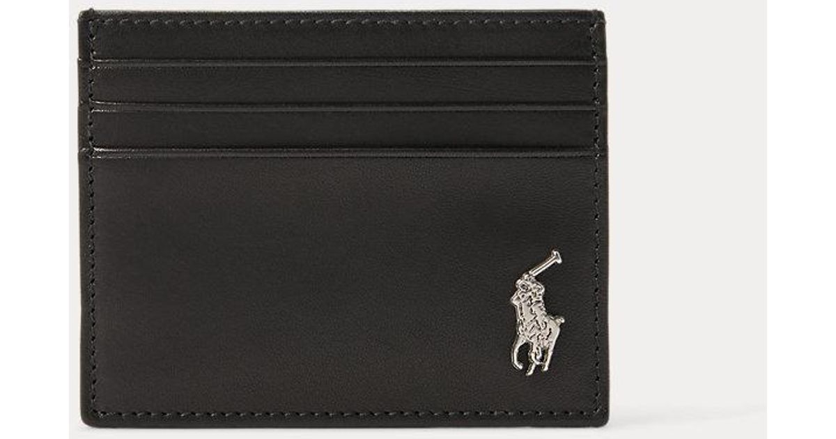 Polo Ralph Lauren Leren Wimbledon Kaarthouder in het Zwart voor heren | NL