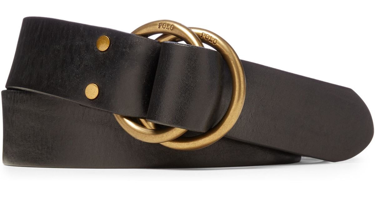 Polo Ralph Lauren Tanned Leather Oring Belt in Black for Men Lyst