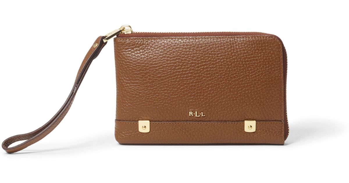 leather wristlet pouch