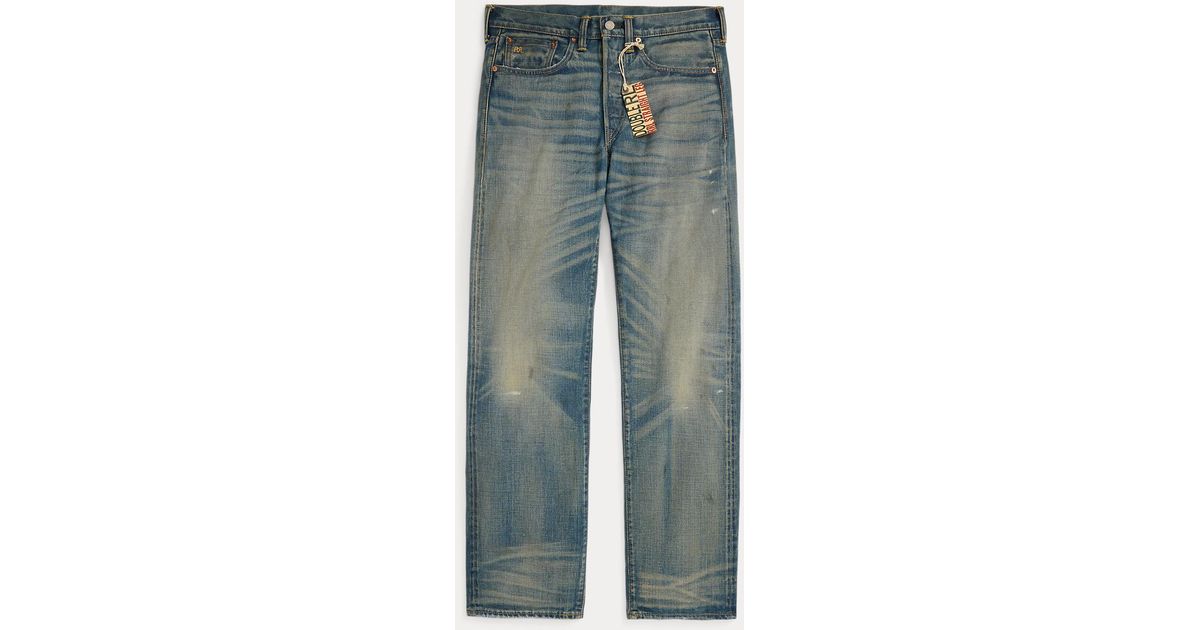 RRL Straight Fit Milner Selvedge Jean in Blue for Men | Lyst Canada