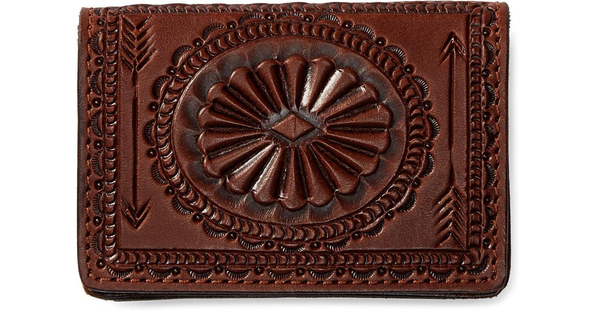 Brune Brown Hand Painted Leather Wallet For Men