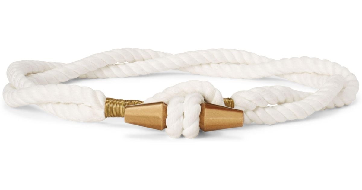 Ralph Lauren Rope Toggle Belt in White | Lyst