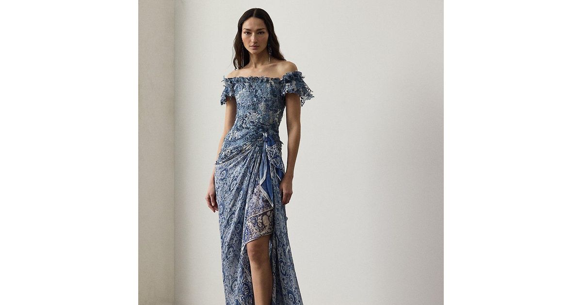 ivanna floral gauze evening dress Faviana 11221 Dress