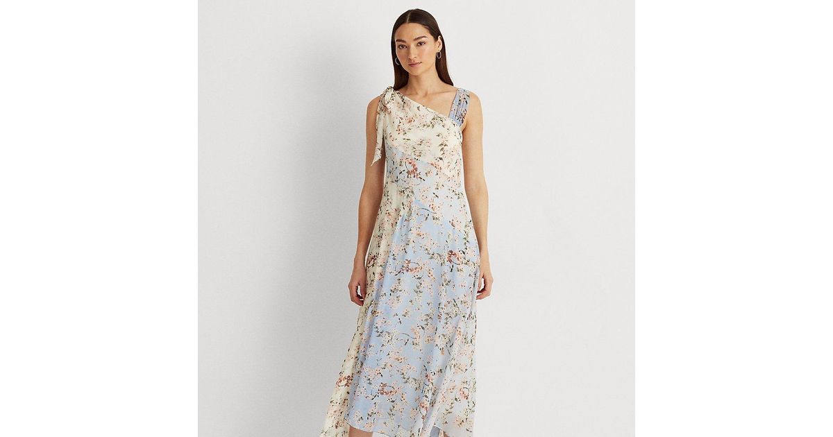 Ralph Lauren Floral Crinkle Georgette Dress