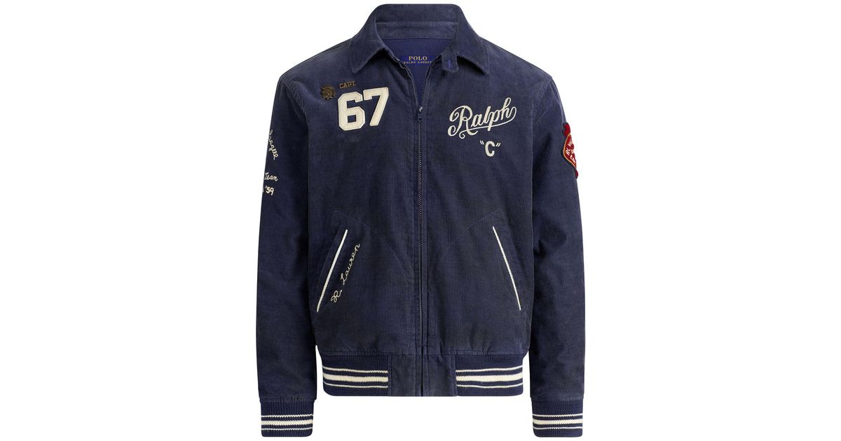 polo ralph lauren embroidered corduroy jacket