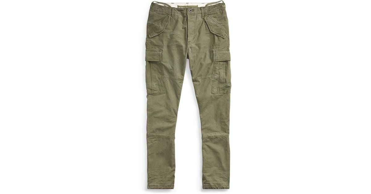 Ralph Lauren Cotton Classic Tapered Fit Cargo Pant in British Olive ...