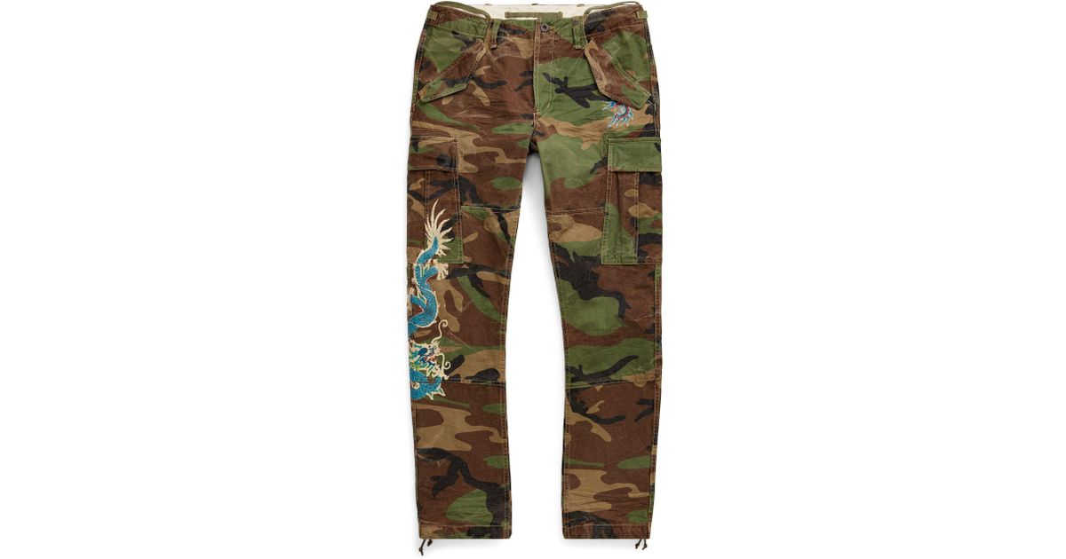 polo ralph lauren slim fit camo cargo pant