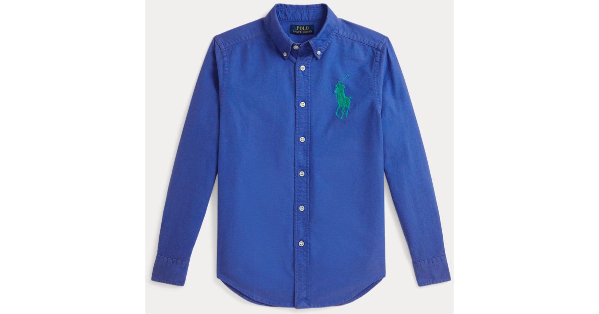 Fat Ralph Polo Ralph Lauren Ralph Lauren Boy's Big Pony Cotton Oxford Shirt in ...