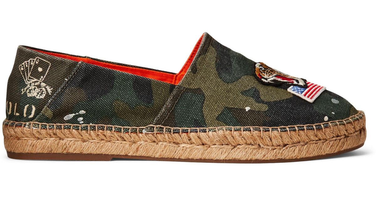 polo camo espadrilles