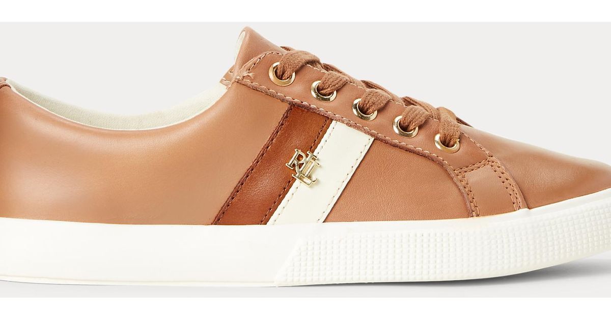 Ralph Lauren Janson Ii Leather Sneaker 
