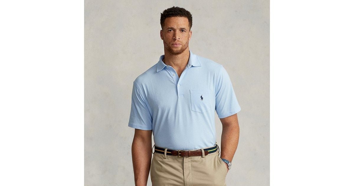 Polo Ralph Lauren Ralph Lauren Performance Jersey Polo Shirt in Blue for  Men | Lyst