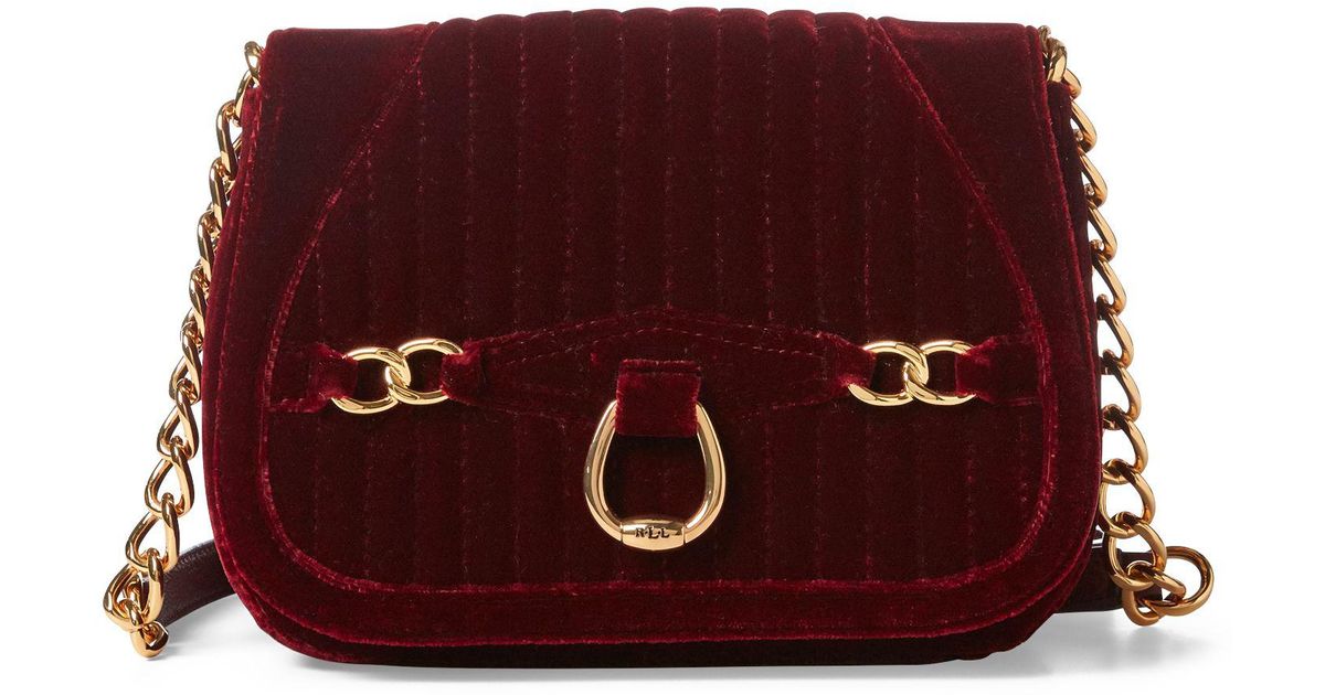 ralph lauren velvet crossbody bag