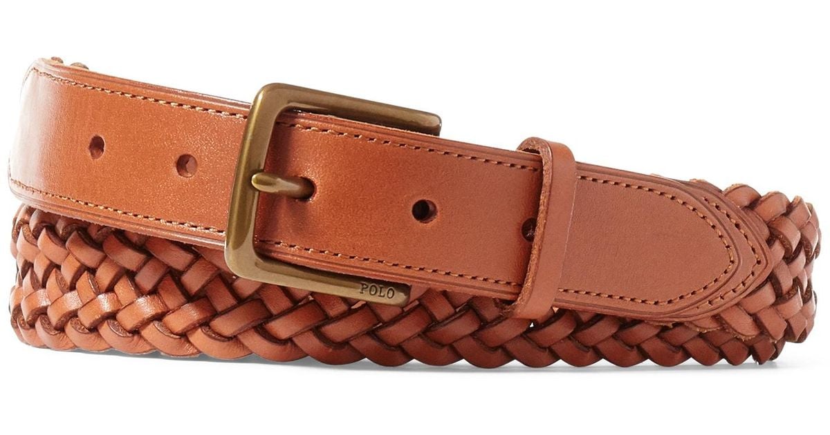 braided vachetta leather belt
