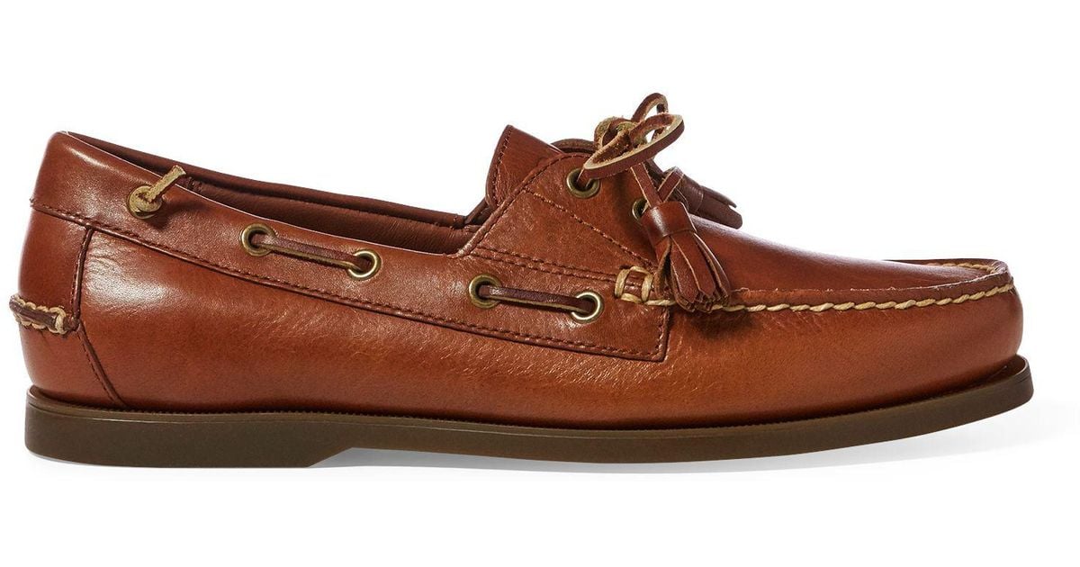 ralph lauren merton leather boat shoe