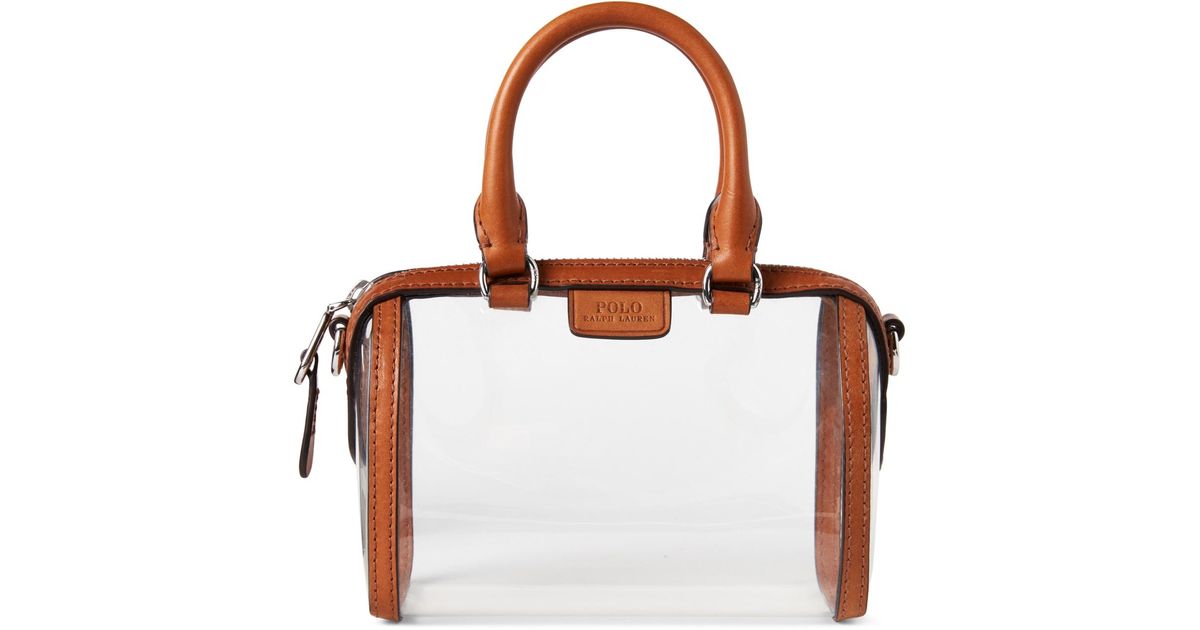 POLO Ralph Lauren Mini Boston Bag Staggered Brown Leather 0612 M