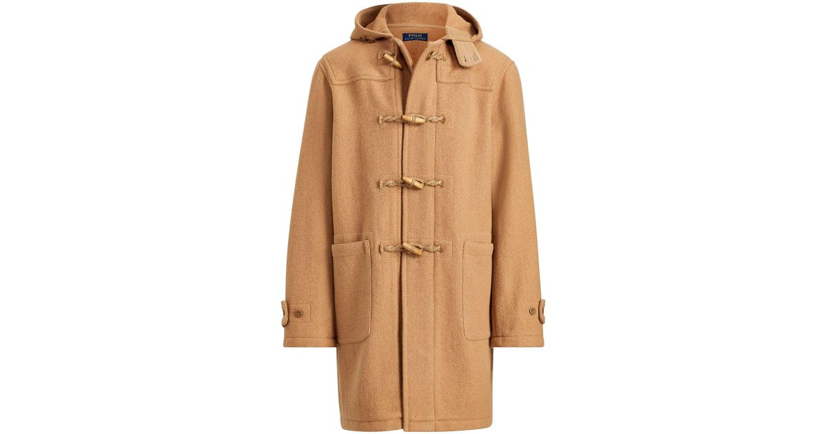 Polo Ralph Lauren Wool Twill Hooded Duffle Coat in Camel (Natural) for Men  | Lyst