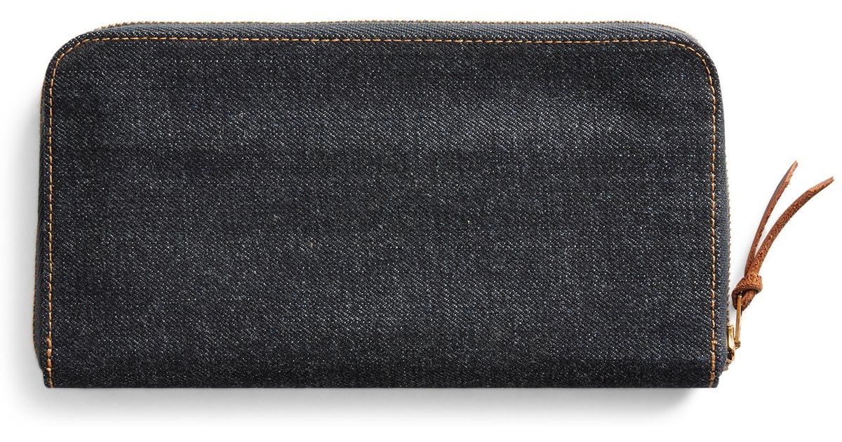 RRL Indigo Denim Travel Wallet in Blue for Men Lyst