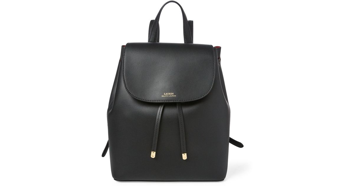 ralph lauren drawstring leather backpack