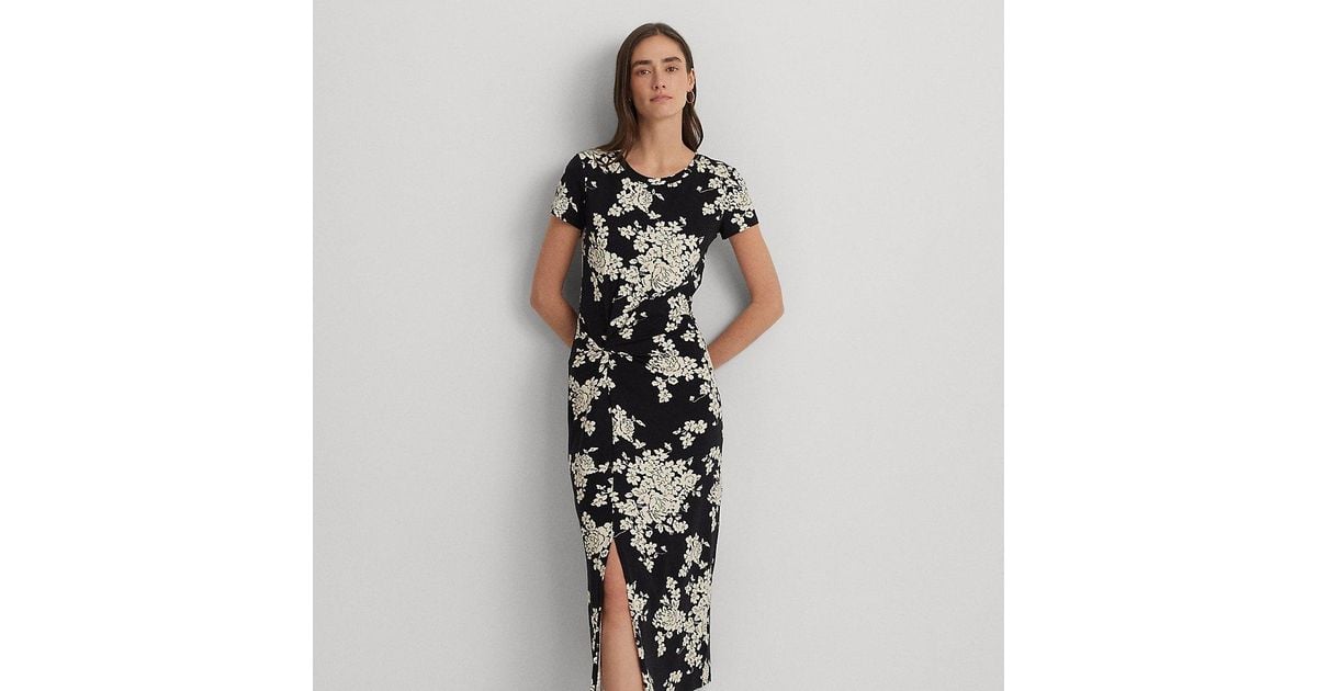 Ralph lauren floral 2024 print jersey dress