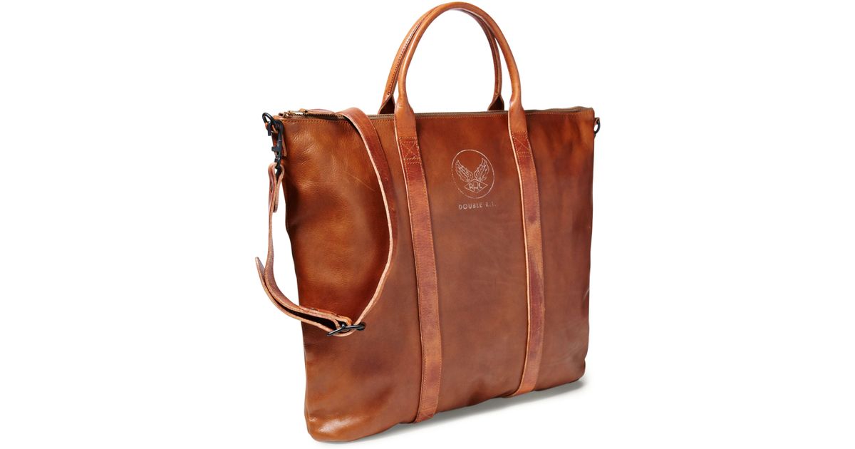 rrl leather bag