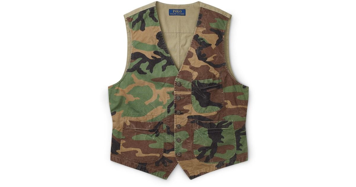 polo ralph lauren camo vest