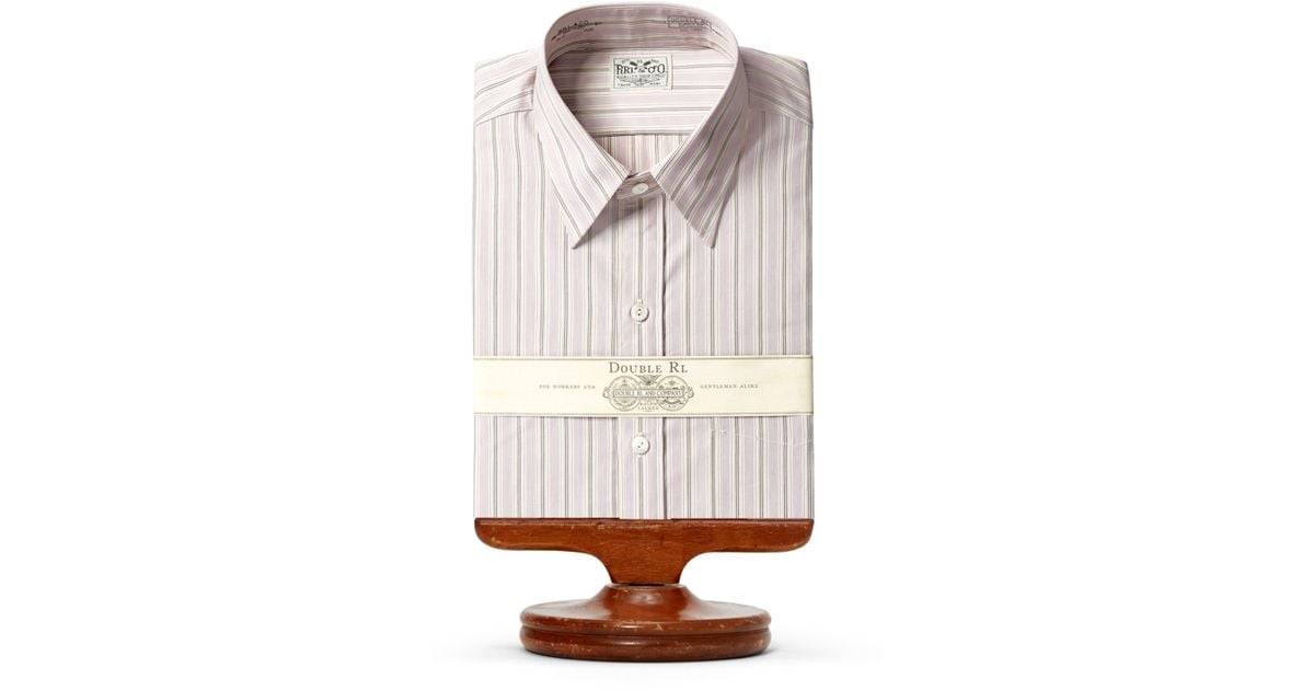 RRL Striped Cotton Dress Shirt in 