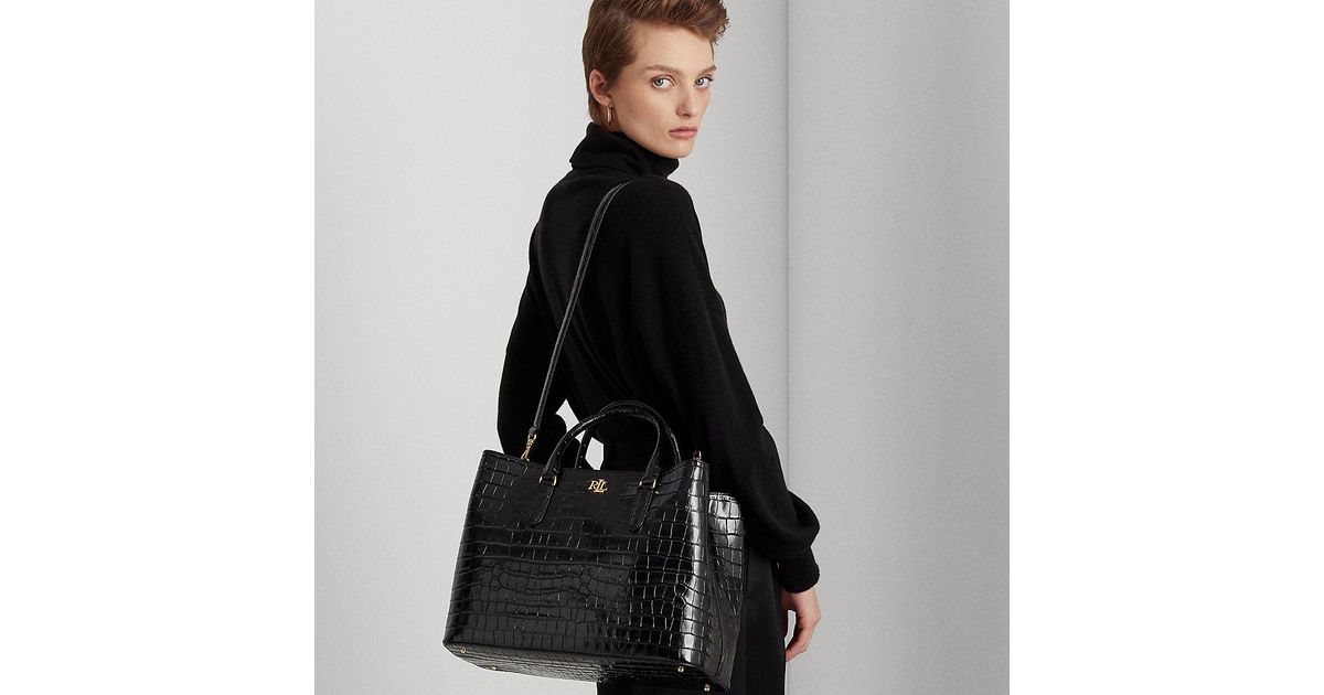 Lauren by Ralph Lauren Ralph Lauren Embossed Leather Large Marcy