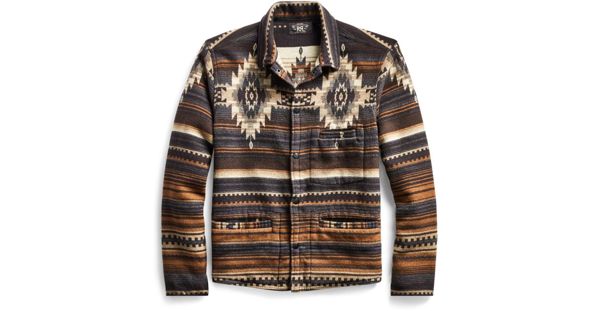 rrl jacquard fleece jacket