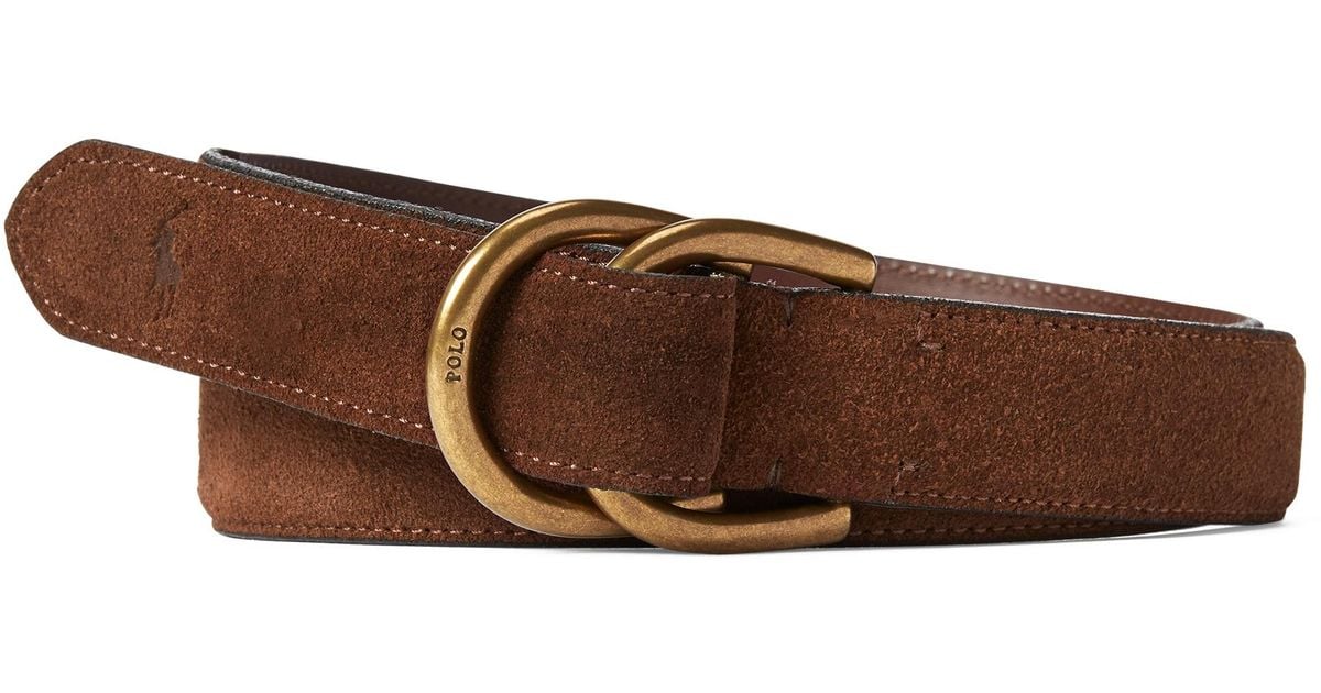 Polo Ralph Lauren Suede D-ring Belt in Brown for Men | Lyst