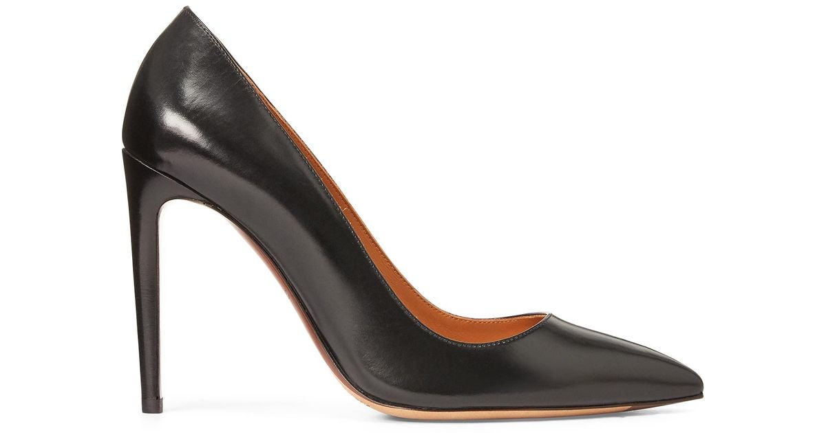Ralph Lauren Leather Celia Calfskin Pump in Black | Lyst