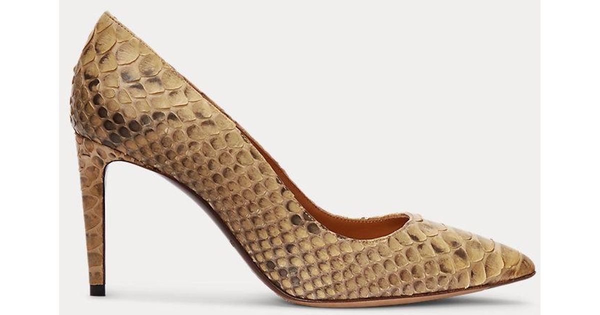 Ralph Lauren Ralph Lauren Armissa Python Pump in Metallic | Lyst