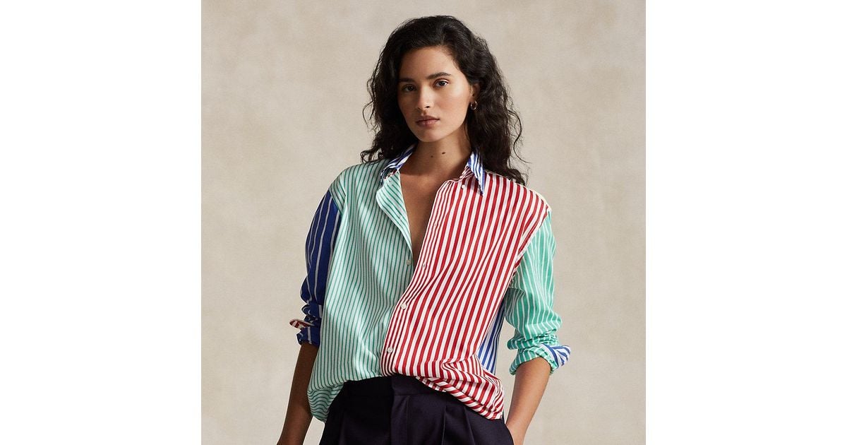 Striped cotton fun clearance shirt