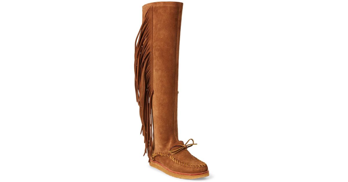 ralph lauren fringe boots