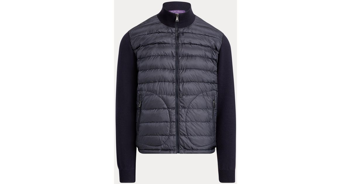 Ralph Lauren Purple Label Blue Rlx Hybrid Down Jacket for men