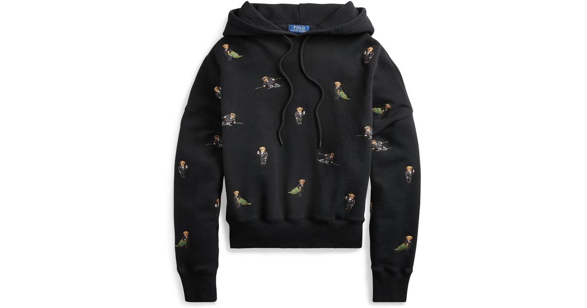 black polo sweater with bear