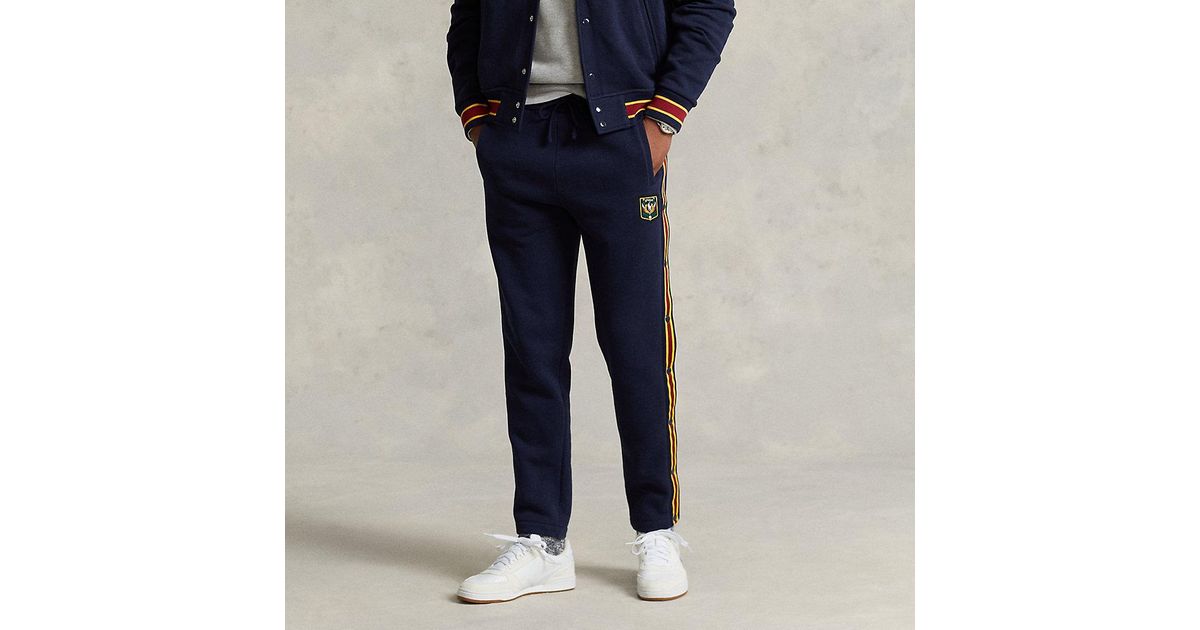 Ralph Lauren Uni Crest Fleece Tear-away Trouser in Blue for Men | Lyst