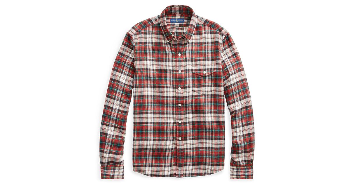 polo ralph lauren classic fit plaid twill shirt