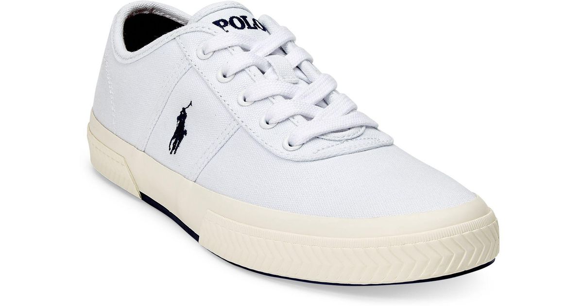 Polo Ralph Lauren Tyrian Canvas Low-top Sneaker in White for Men - Lyst