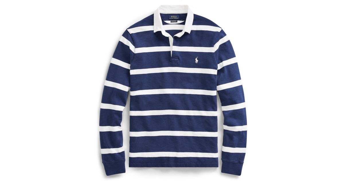 Polo Ralph Lauren Rubber The Iconic Rugby Shirt in Red for Men - Lyst