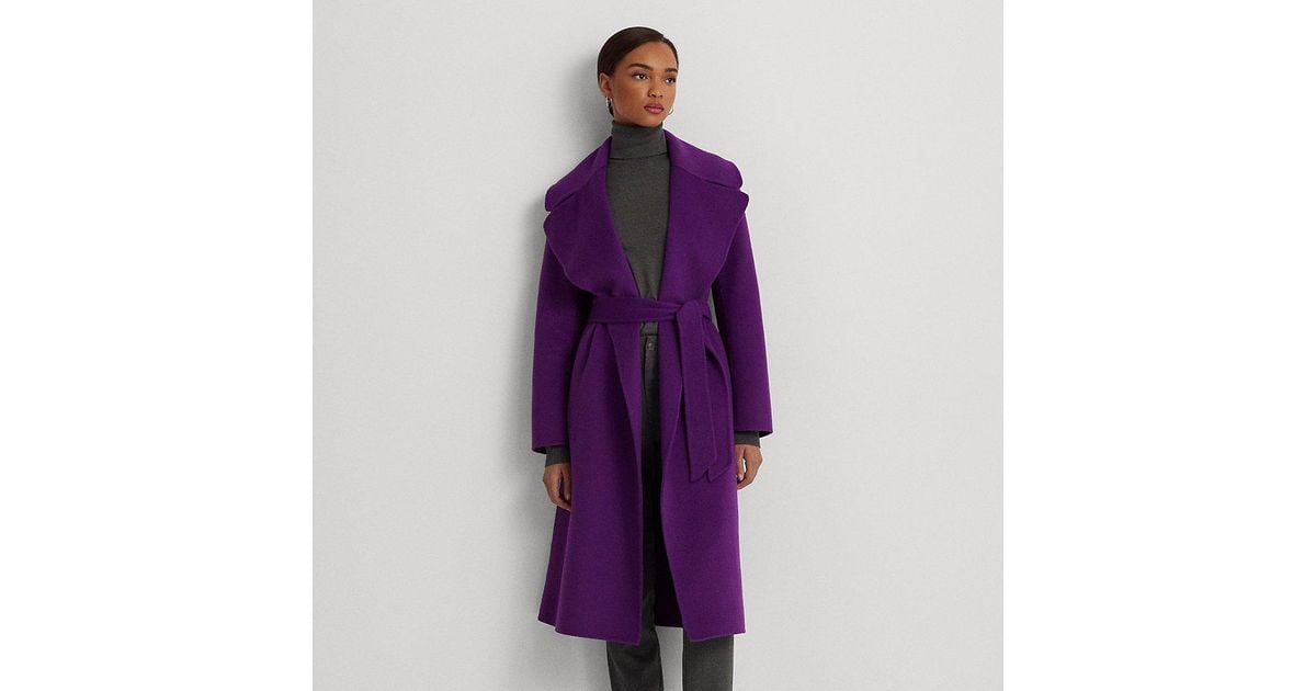 Purple wrap coat sale