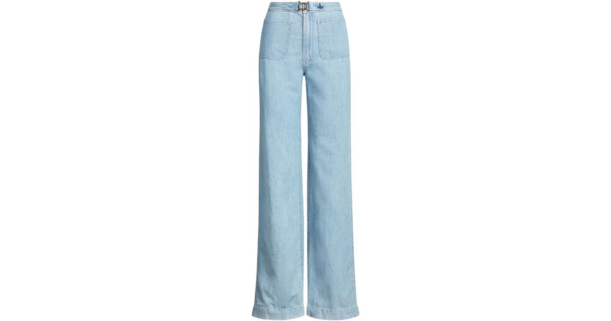 Ralph Lauren Margery Wide-leg Jean in Blue | Lyst