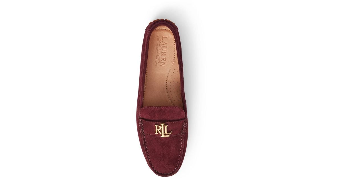 ralph lauren suede loafers womens