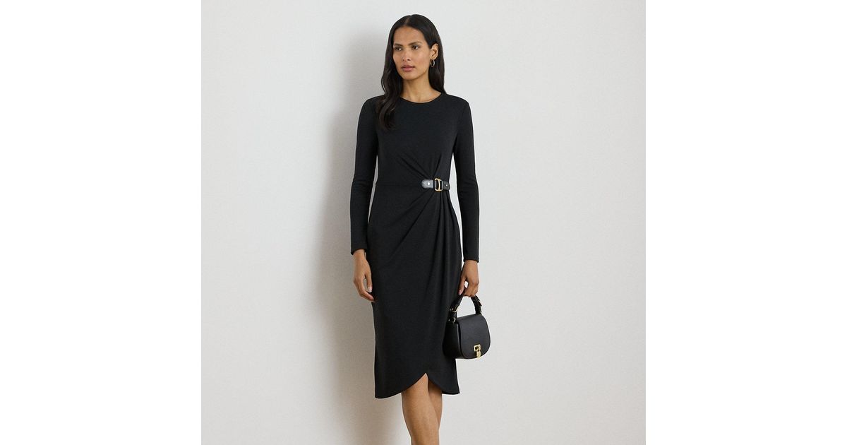 drape jersey dress Side Drape Dress XL / heather charcoal