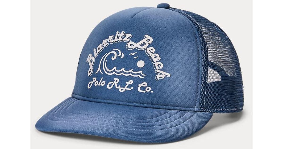 Polo Ralph Lauren Graphic Foam Trucker Cap in Blue for Men