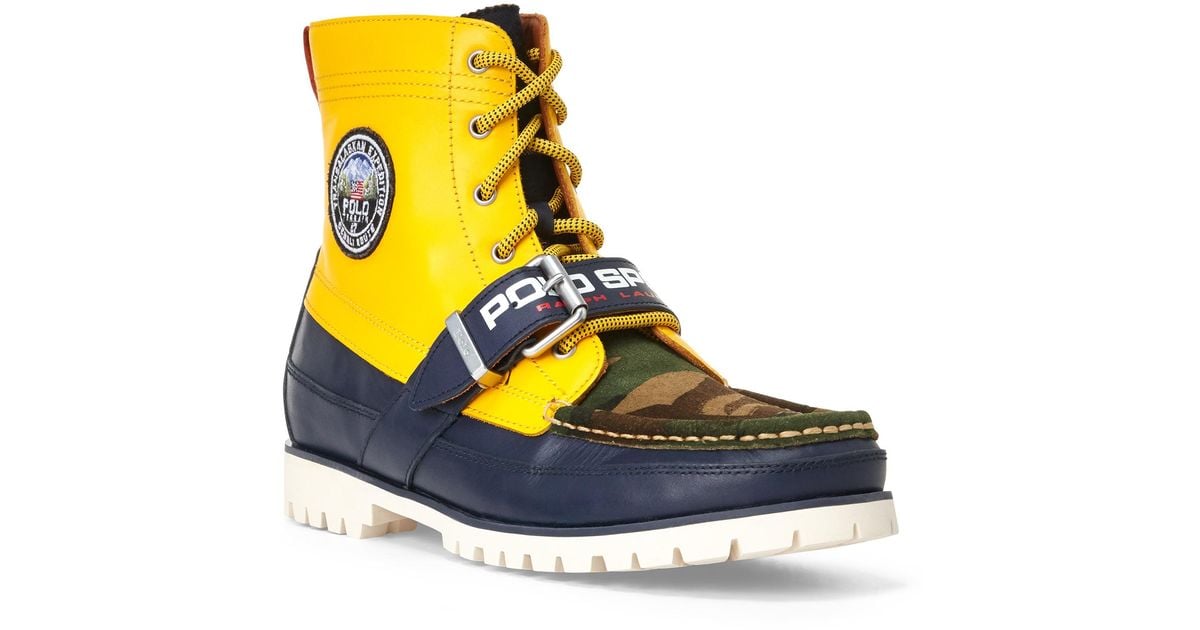ralph lauren yellow boots