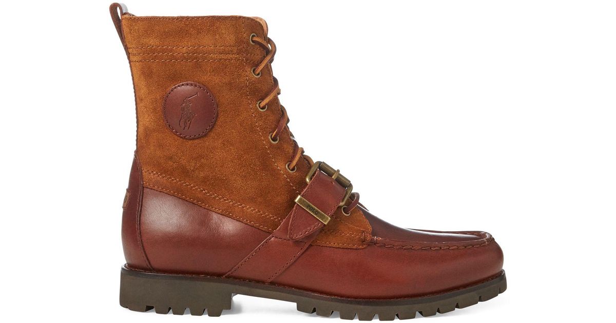 mens polo ranger boots tan