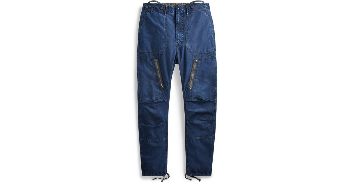 RRL Synthetic Indigo Poplin Flight Pant 