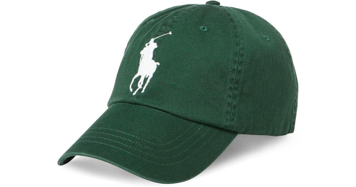 Polo Ralph Lauren Cotton Big Pony Chino Baseball Cap in Green for Men - Lyst