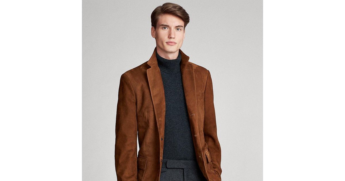 Ralph Lauren Polo Suede Sport Coat in Brown for Men | Lyst