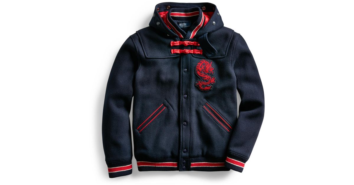 Polo Ralph Lauren Polo Clot Hooded Jacket in Blue for Men | Lyst
